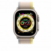 Apple Trail Loop S/M - оригинална текстилна каишка за Apple Watch Ultra 49мм (жълт-бежов) 2
