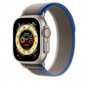 Apple Trail Loop S/M - оригинална текстилна каишка за Apple Watch Ultra 49мм (син-сив) 1