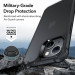 ESR Air Armor Case - хибриден удароустойчив кейс за iPhone 14, iPhone 13 (черен-мат) 3