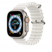 Apple Ocean Band - оригинална флуороеластомерна каишка за Apple Watch Ultra 49мм (бял) 1
