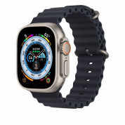 Apple Ocean Band Extension - оригинална удължителна флуороеластомерна каишка за Apple Watch Ultra 49мм (черен) 1