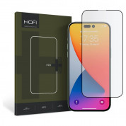 Hofi Glass Pro Plus Tempered Glass 2.5D - калено стъклено защитно покритие за дисплея на iPhone 14 Pro (черен-прозрачен)