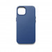 Mujjo Full Leather MagSafe Case - премиум кожен (естествена кожа) кейс с MagSafe за iPhone 15, iPhone 14, iPhone 13 (син) 1