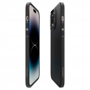 Spigen Liquid Air Case - силиконов (TPU) калъф с висока степен на защита за iPhone 14 Pro Max (черен) 10