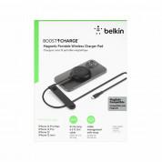 Belkin Boost Charge USB-C Magnetic Wireless Charging Pad 7.5W - поставка (пад) за безжично зареждане и захранване за ел. мрежа за iPhone с Magsafe (черен) 5