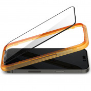 Spigen Glass.Tr Align Master Full Cover Tempered Glass 2 Pack - 2 броя калени стъклени защитни покрития за целия дисплей на iPhone 14 Pro Max (черен-прозрачен) 3