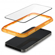 Spigen Glass.Tr Align Master Full Cover Tempered Glass 2 Pack - 2 броя калени стъклени защитни покрития за целия дисплей на iPhone 14 Pro Max (черен-прозрачен) 2