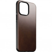Nomad Modern Leather MagSafe Case - кожен (естествена кожа) кейс с MagSafe за iPhone 14 Pro Max (кафяв) 3