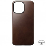 Nomad Modern Horween Leather MagSafe Case for iPhone 14 Pro (brown)