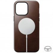 Nomad Modern Horween Leather MagSafe Case - кожен (естествена кожа) кейс с MagSafe за iPhone 14 Pro (кафяв) 1