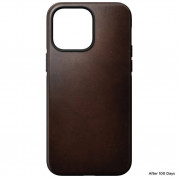 Nomad Modern Horween Leather MagSafe Case for iPhone 14 Pro (brown) 2