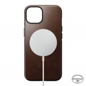 Nomad Modern Horween Leather MagSafe Case - кожен (естествена кожа) кейс с MagSafe за iPhone 14 (кафяв) 1
