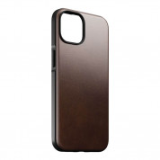 Nomad Modern Horween Leather MagSafe Case for iPhone 14 (brown) 3