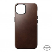 Nomad Modern Horween Leather MagSafe Case for iPhone 14 Plus (brown)