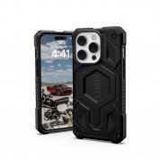 Urban Armor Gear Monarch Pro MagSafe Case - удароустойчив хибриден кейс с MagSafe за iPhone 14 Pro (черен)