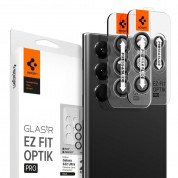 Spigen Glass tR EZ Fit Optik Pro 2 Pack for Samsung Galaxy S22 Ultra (black)