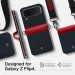 Spigen Compoty Texture Case - текстилен калъф за Samsung Galaxy Z Flip 4 (черен-червен) 7