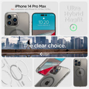 Spigen Ultra Hybrid MagSafe Case - хибриден кейс с висока степен на защита с MagSafe за iPhone 14 Pro Max (прозрачен-черен)  7
