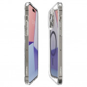 Spigen Ultra Hybrid MagSafe Case - хибриден кейс с висока степен на защита с MagSafe за iPhone 14 Pro Max (прозрачен-черен)  6