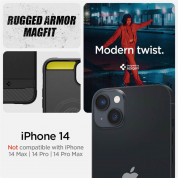 Spigen Rugged Armor MagSafe Case - хибриден кейс с висока степен на защита с MagSafe за iPhone 14 (черен)  9