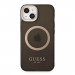 Guess Translucent MagSafe Case - хибриден удароустойчив кейс с MagSafe за iPhone 13 (черен) 1