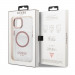 Guess Translucent MagSafe Case - хибриден удароустойчив кейс с MagSafe за iPhone 13 (прозрачен-розов) 5