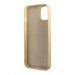 Guess Glitter Flakes Metal Logo Case - хибриден удароустойчив кейс за iPhone 14 (златист) 4