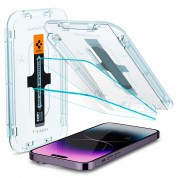 Spigen Glas.tR EZ Fit Tempered Glass 2 Pack - 2 броя стъклени защитни покрития за дисплея на iPhone 14 Plus, iPhone 13 Pro Max (прозрачен)