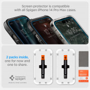 Spigen Glas.tR EZ Fit Tempered Glass for iPhone 14 Plus, iPhone 13 Pro Max (clear) (2 pack) 11