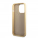 Guess Glitter Flakes Metal Logo Case - хибриден удароустойчив кейс за iPhone 14 Pro (златист) 4