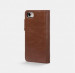Trunk Leather Wallet Case - кожен (естествена кожа) калъф, тип портфейл с магнитно захващане за iPhone 13 mini (кафяв) 2
