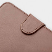 Trunk Leather Wallet Case - кожен (естествена кожа) калъф, тип портфейл с магнитно захващане за iPhone 13 mini (кафяв) 2