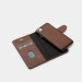 Trunk Leather Wallet Case - кожен (естествена кожа) калъф, тип портфейл с магнитно захващане за iPhone 13 mini (кафяв) 5