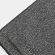 Trunk Leather Wallet Case - кожен (естествена кожа) кейс с джоб за кредитна карта за iPhone 12 mini (черен) 3