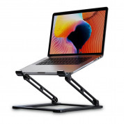Tech-Protect ProDesk Universal Laptop Stand - сгъваема алуминиева поставка за MacBook и лаптопи от 11 до 17 инча (черен)