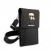 Karl Lagerfeld Monogram Ikonik Wallet Bag - оригинална универсална чанта с презрамки, подходяща за смартфони (черен) 3