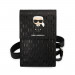 Karl Lagerfeld Monogram Ikonik Wallet Bag - оригинална универсална чанта с презрамки, подходяща за смартфони (черен) 1