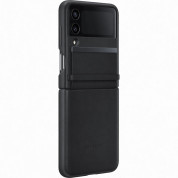 Samsung Leather Cover EF-VF721LBEGWW - оригинален кожен кейс (естествена кожа) за Samsung Galaxy Z Flip 4 (черен) 1