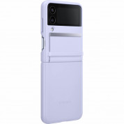 Samsung Leather Cover EF-VF721LLEGWW - оригинален кожен кейс (естествена кожа) за Samsung Galaxy Z Flip 4 (лилав)