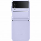 Samsung Leather Cover EF-VF721LLEGWW - оригинален кожен кейс (естествена кожа) за Samsung Galaxy Z Flip 4 (лилав) 2