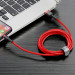 Baseus Cafule USB Lightning Cable (CALKLF-B09) - Lightning USB кабел за Apple устройства с Lightning порт (100 см) (червен) 4