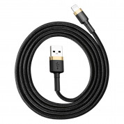 Baseus Cafule USB Lightning Cable (CALKLF-BV1) - Lightning USB кабел за Apple устройства с Lightning порт (100 см) (черен-златист) 4