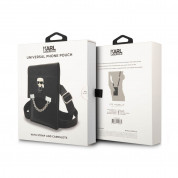 Karl Lagerfeld Saffiano Metal Ikonik Wallet Phone Bag Black (black) 4