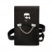 Karl Lagerfeld Saffiano Metal Ikonik Wallet Bag - оригинална универсална чанта с презрамки, подходяща за смартфони (черен) 1