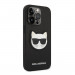 Karl Lagerfeld Saffiano Choupette Head Case - дизайнерски кожен кейс за iPhone 14 Pro Max (черен) 2