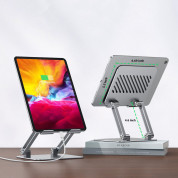 Ugreen Desk Folding Tablet Stand - преносима алуминиева сгъваема поставка за таблети до 12.9 инча (сребрист) 4