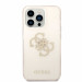 Guess Big 4G Full Glitter Case - силиконов (TPU) калъф за iPhone 14 Pro (златист)  2