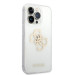 Guess Big 4G Full Glitter Case - силиконов (TPU) калъф за iPhone 14 Pro (прозрачен)  3