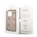 Guess Peony Glitter Case - дизайнерски кейс с висока защита за iPhone 14 Pro (черен) 6