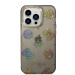 Guess Peony Glitter Case - дизайнерски кейс с висока защита за iPhone 14 Pro (черен) 2